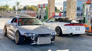 Mitsubishi Eclipse Gsx CRASHES SoCal EVO Canyon Cruise!