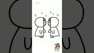 Trick Drawing ❤️Cute Friends❤️ #shorts #bff
