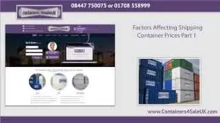 Shipping Container Prices Part 1