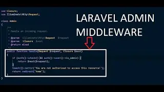 75   Laravel Forum   Admin Middleware - Part of Creating Laravel forum course, check descr. below