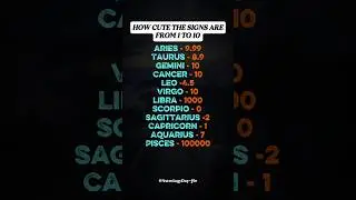 How Cute The Zodiac Signs Are From 1 To 10 #zodiac #zodiacsigns #astrology #horoscope #tarot