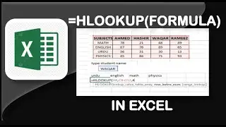 HLOOKUP FORMULA IN EXCEL | HLOOKUP FUNCTION WITH LIST EXAMPLE | LECTURE 11