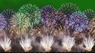 Grand Finale Fireworks Green Screen Background | No Copyright 04