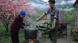 Making traditional cakes with a single elderly woman | A Lunar New Year without loneliness