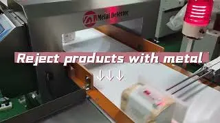 Bulk Puffed Food Long Conveyor Belt Metal Detector Equipment With Rejection Device