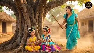 कृष्ण और राधा का छुपकर मिलना | मैया देख हुई क्रोधित ||YMKN || Shree Krishan leela || |