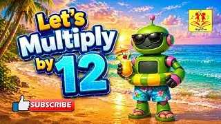 Let&rsquo;s Multiply by 12 | Learn the 12 Times Table with the friendly robot at the beach