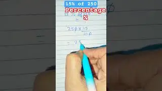 15% of 250:#mathskimushkilekhatam #maths #percentage #mathkeeda #mathstricks