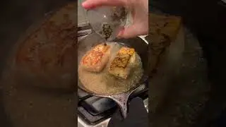 Butter Basted Chilean Bass #shorts #cookingshow #chileanseabass