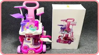 Cute Pink Cleaning Cart Satisfying with Unboxing Compilation Toys ASMR #20