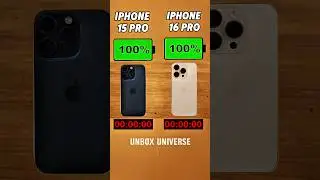 iPhone 15 Pro vs iPhone 16 Pro: The Ultimate Battery Test⚡🔥 Who Will Last Longer?#shorts #viralvideo