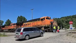 All BNSF Foreign Power Across CSX ex-B&O and P&LE lines w/ Awesome Graffiti & Crew Change