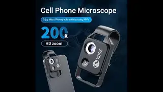 APEXEL 200x Mobile Phone Microscope APL-MS002 ,HD Optical Lens Digital Microscope LED Light