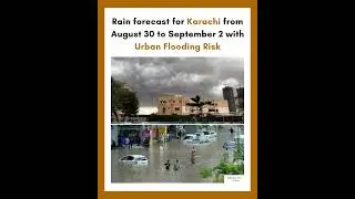 Karachi Rain Forecast & Urban Flooding Risk | #rain #karachi #flood #shorts