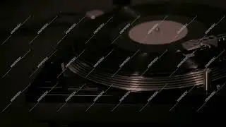 OBJECTS BACKGROUND FOOTAGE | Turntable, Old Record Player. Vinyl Disc is Turning.