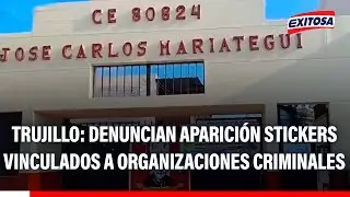 🔴🔵 Denuncian aparición de stickers vinculados a organizaciones criminales en exteriores de colegios