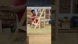 woodworking Shelf Stair into Folding Chair #shorts #trending #chair