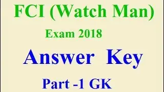 Food corporation of india , FCI  Answer key