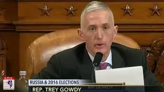 Trey Gowdy At James Comey Hearing - 'Russia's Election Interference'