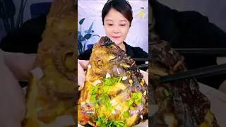 big fish head eating asmr #shorts 