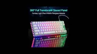 Womier k66 360&ordm; full transparent glass panel Mechanical Keyboard