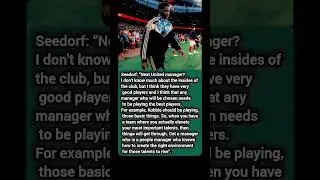 Seedorf on #manchesterunited next #manager #premierleague #football #arsenal #cr7 #ronaldo #afcon