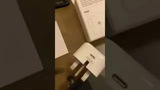Getting ready for iPhone 15 Pro - Apple USB-C 20W Power Adapter with retractable prongs Unboxing
