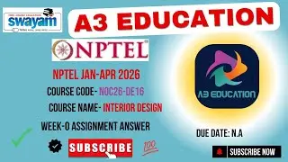 NPTEL Interior Design Week 0 Assignment Answers | noc26-de16 | IIT Roorkee