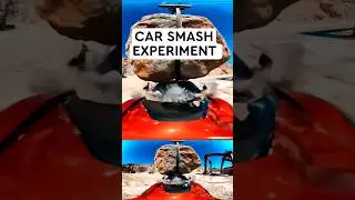 BIG ROCK VS Ferrari SF90 2-Ton Boulder in Insane Crash Test! 💥🚗 #carcrash #cartoon #brainrot