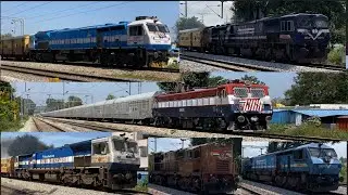 HIGH SPEED TRAINS on Bangalore - Hubballi Line part 2 | Diwali special 100+kmph 18 in 1 at SDVL SWR