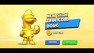 NEW TRUE GOLD DOUG SKIN IN BRAWLSTARS!!! #new #brawlstars #skin #viral #supercell #video #videos