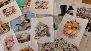 Labores que guardo en mi cajón (segunda parte)🧵🪡 #puntodecruz #pointdecroix #puntocroce #crossstitch