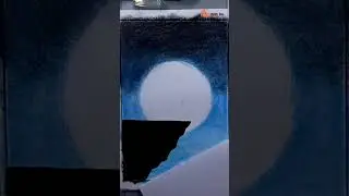 How to draw moon light night. #art #shorts #creative #moon #moonlight