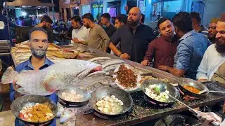 Karachi's Biggest Seafood Street | Grilled Fish & Prawn Karahi | Rashid Bengali | Street Food