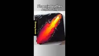 #phoenix feather acrylic pouring technique#mesmerizing art#artistic vibes#artist#fypシ゚viral#trending