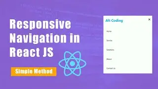 Responsive Navigation in React Js & Tailwind CSS | Navbar Menu in React JS | Alt Coding