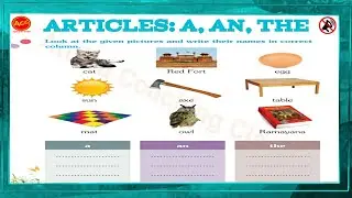 Articles A An The | Waves English Book Page 30 Solution | English Grammar for Kids | english study