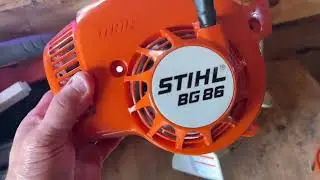 STIHL BG 86 DIY FIX.  Starter Rope Won&rsquo;t Pull-Locked Up!