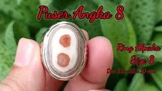 Cincin Natural Puser Motif Angka Delapan Ring Alpaka