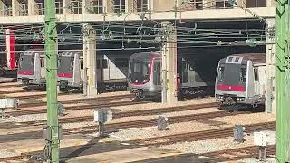 荃灣綫 M-train A231/A246，A247/A232，A265/A270，Q-train A609/A610 停泊在荃灣車廠