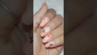 Striping Tape Nail Art🧡✨#nails 💅🏼#nailart#shorts