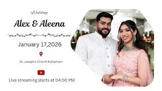 Alex Joy & Aleena Baiju | Wedding | 17.01.2026 | Live Streaming by Picsland Weddings