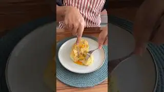 Fluffy Cloud Eggs Made Easy ☁️🍳 (10-Min Airfryer) #CloudEggs #AirfryerRecipe #EasyBreakfast#short