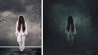 Alone in Rainy Night Photo Manipulation Photoshop Tutorial