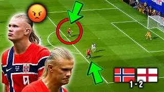 Erling Haaland FURIOUS After Sørloth REFUSES to Pass in Norway's Biggest Chance vs England! 😳