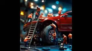 tiny workers repair car #youtubeshorts #marvel #kidseducatio #youtubeindia #cartoon