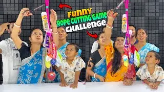 Rope Cutting Game Funny Challenge With Family