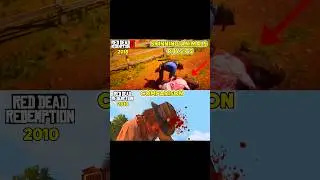 RDR1 против RDR2 &ndash; Сравнение физики снятия шкур с животных 🐂 (2010 против 2018) #игры #шорты