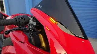 Motobox Panigale V4 All Around LED Mirror Block Offs Install