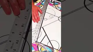 Unveiling My Geometric Abstract Style / Techniques and Tips #art #diy #shorts